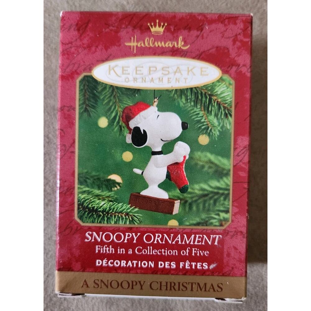 1999 Hallmark Keepsake "Snoopy" Ornament Fifth In Series